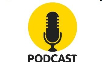 Podcast. Vector flat illustration, icon, logo design on white background.