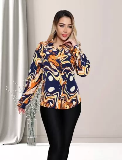 شومیز مجلسی زیبا طرح آبرنگی